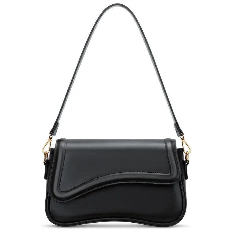Classy Wave Flap Crossbody Bag