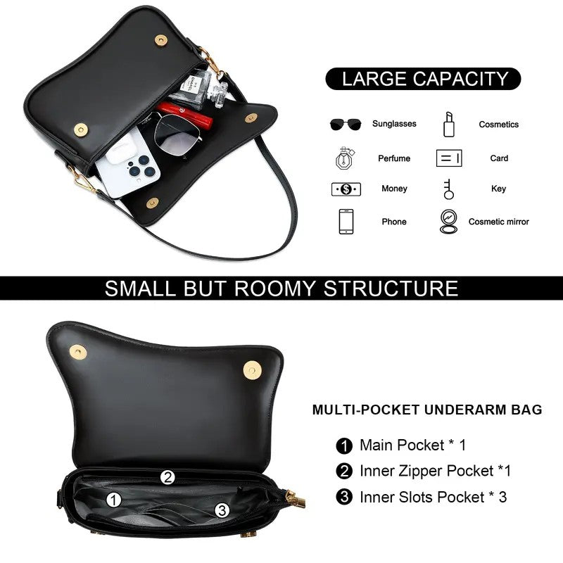 Classy Wave Flap Crossbody Bag