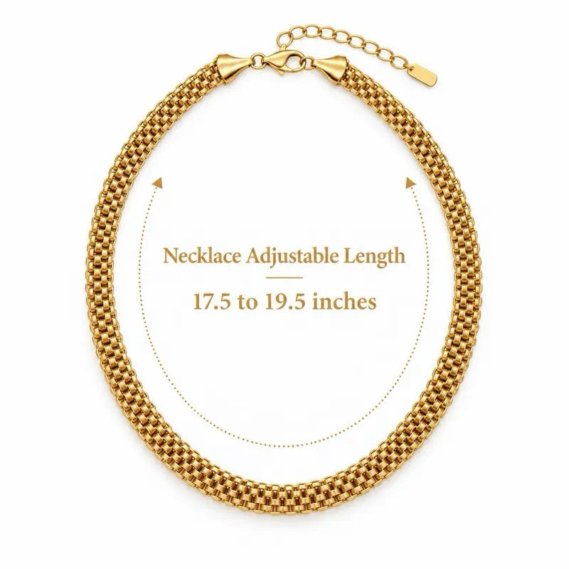 14k Elegant Woven Chain Necklace