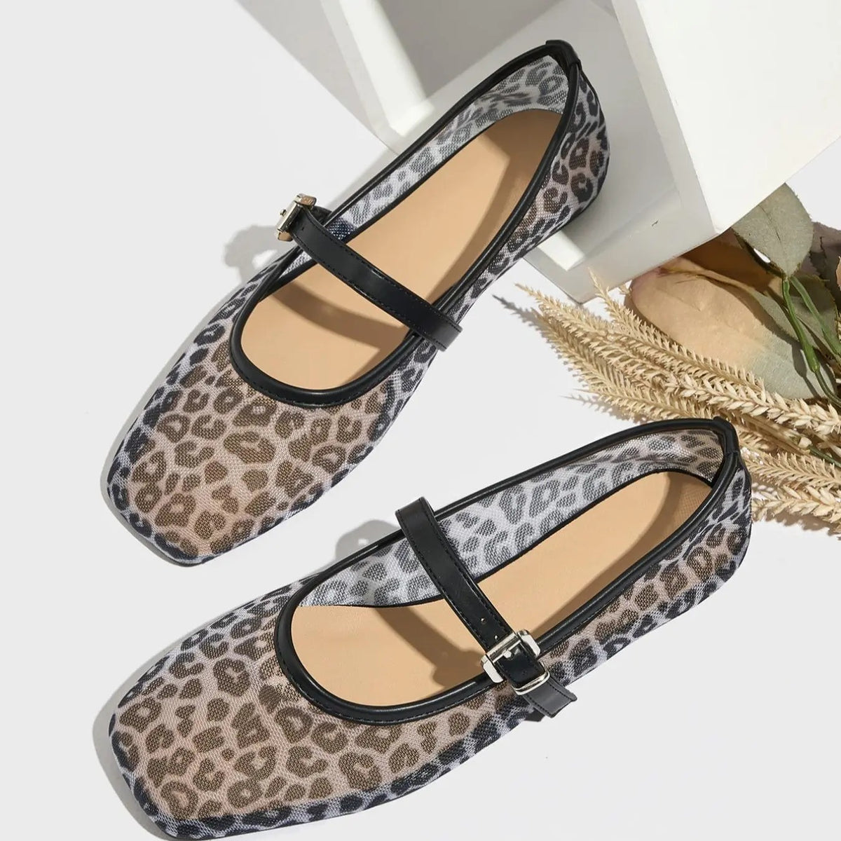 Classy Leopard Print Mary Jane Flats