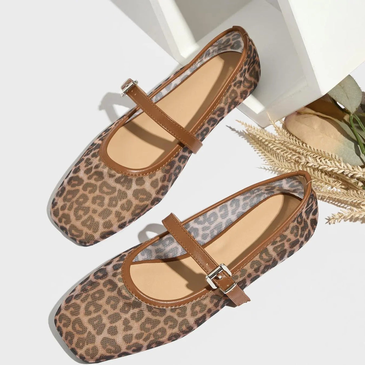 Classy Leopard Print Mary Jane Flats