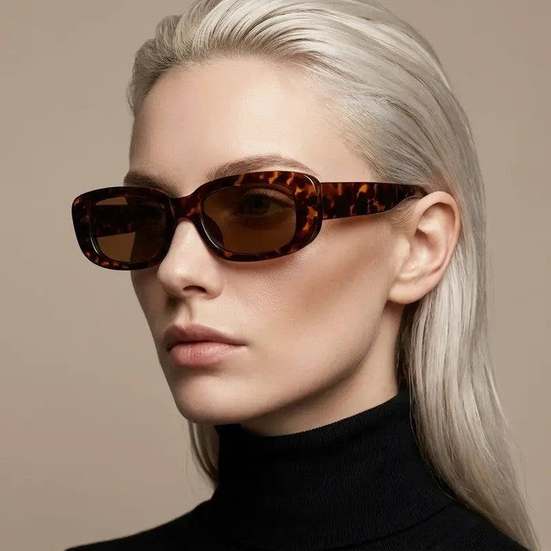2pc Classy Rectangular Sunglasses Set