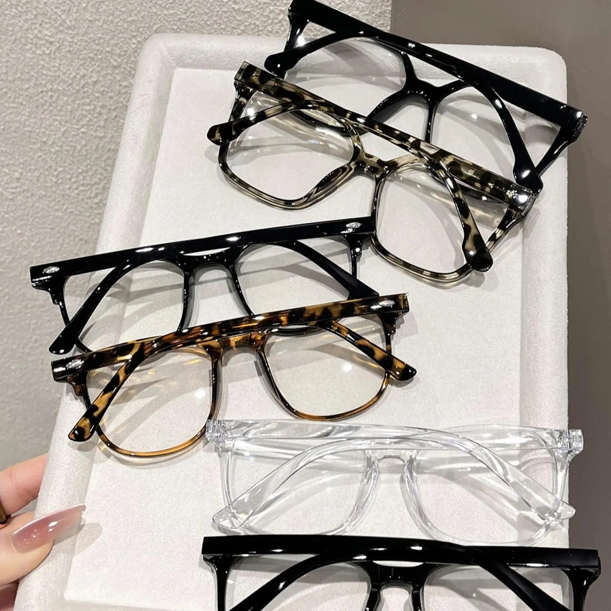 6pc Classy Leopard Acetate Glasses Set