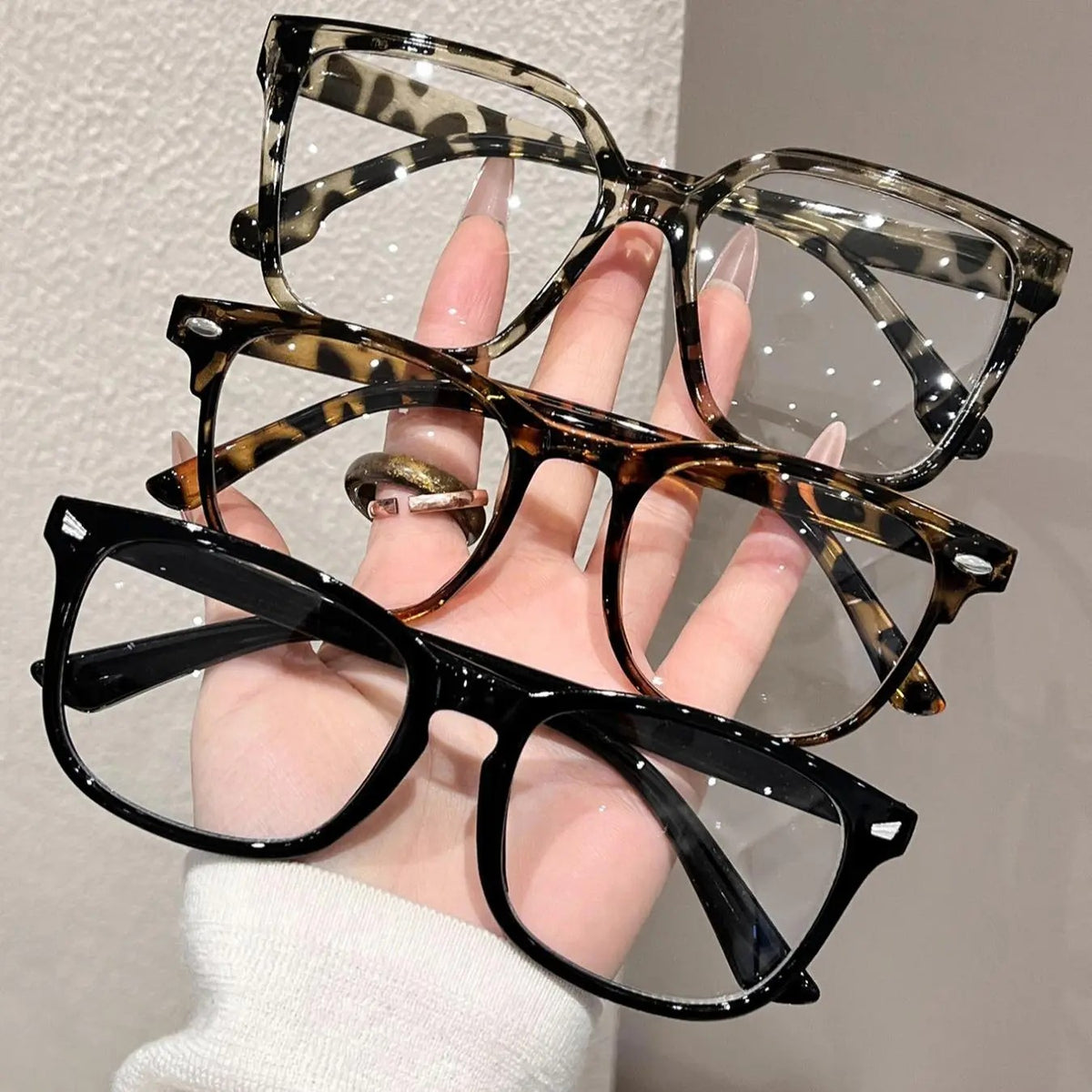 6pc Classy Leopard Acetate Glasses Set