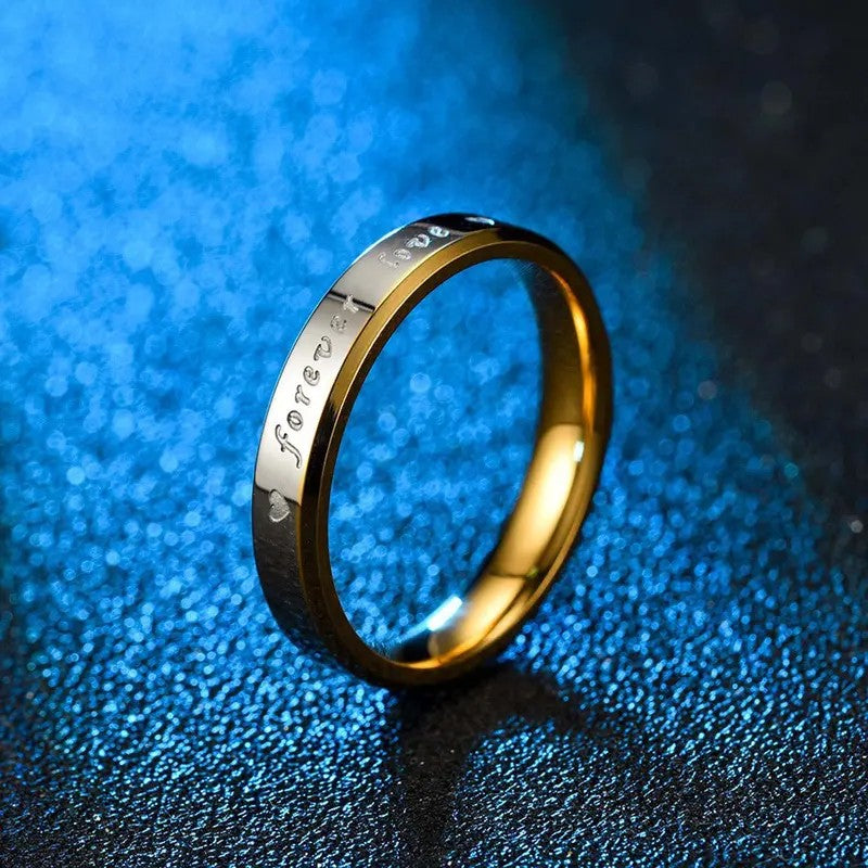 Romantic Forever Love Inscription Ring Set