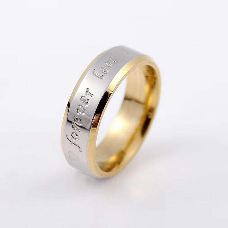 Romantic Forever Love Inscription Ring Set
