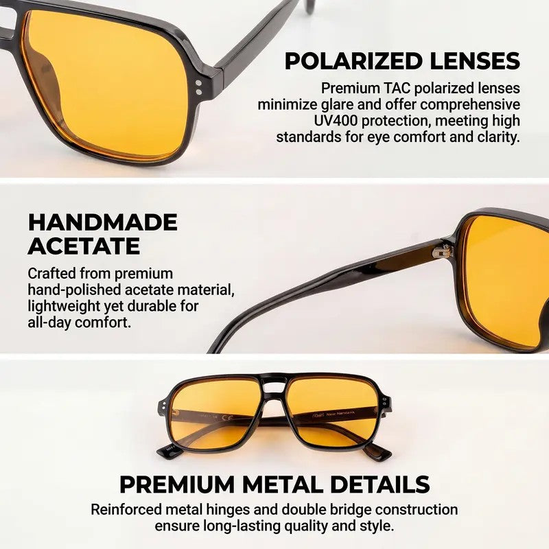 5pc Classy Retro Aviator Sunglasses Set