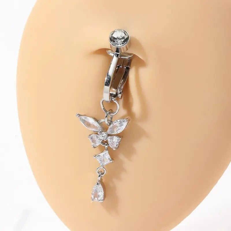 Dainty Butterfly Belly Button Ring