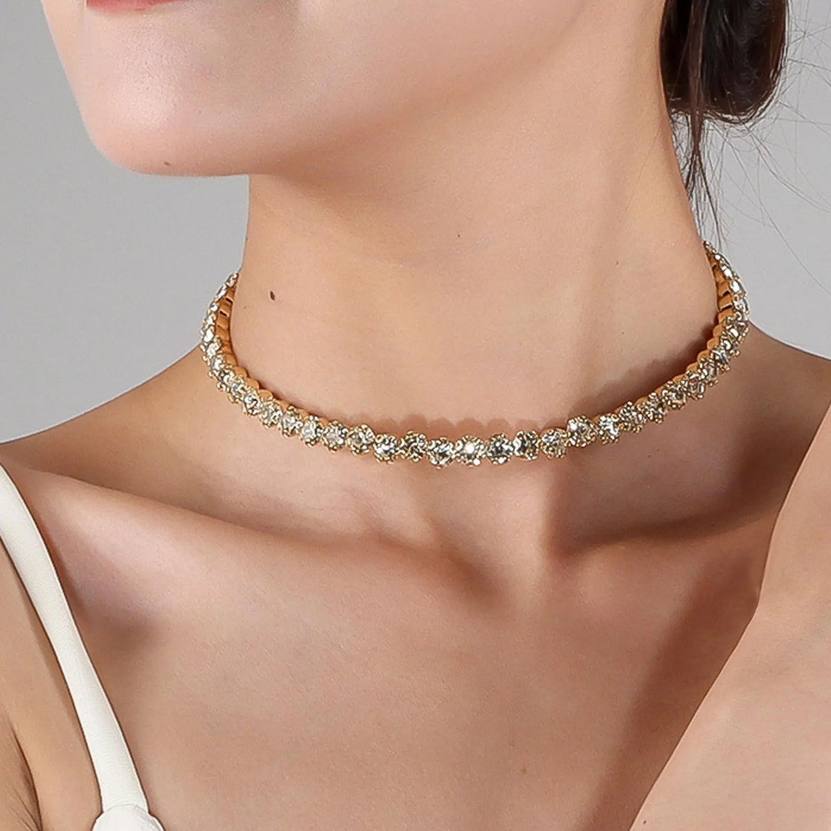 3pc Classy Round Zircon Necklace, Bracelet & Earring Set