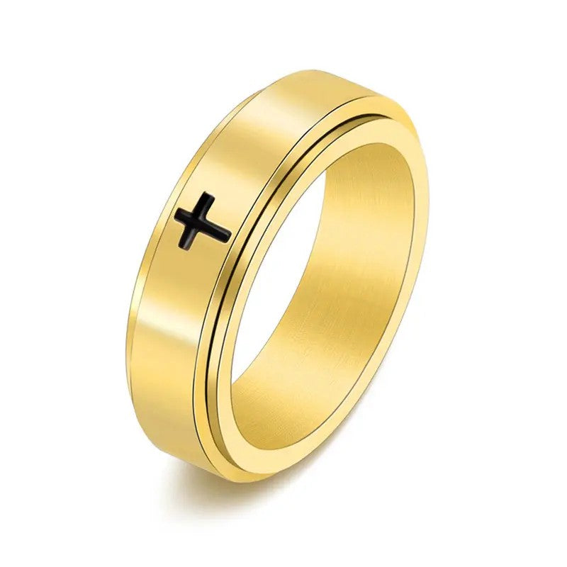 Classy Cross Spinner Ring
