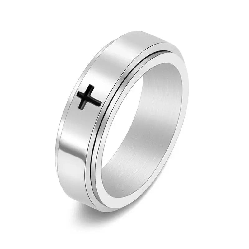 Classy Cross Spinner Ring