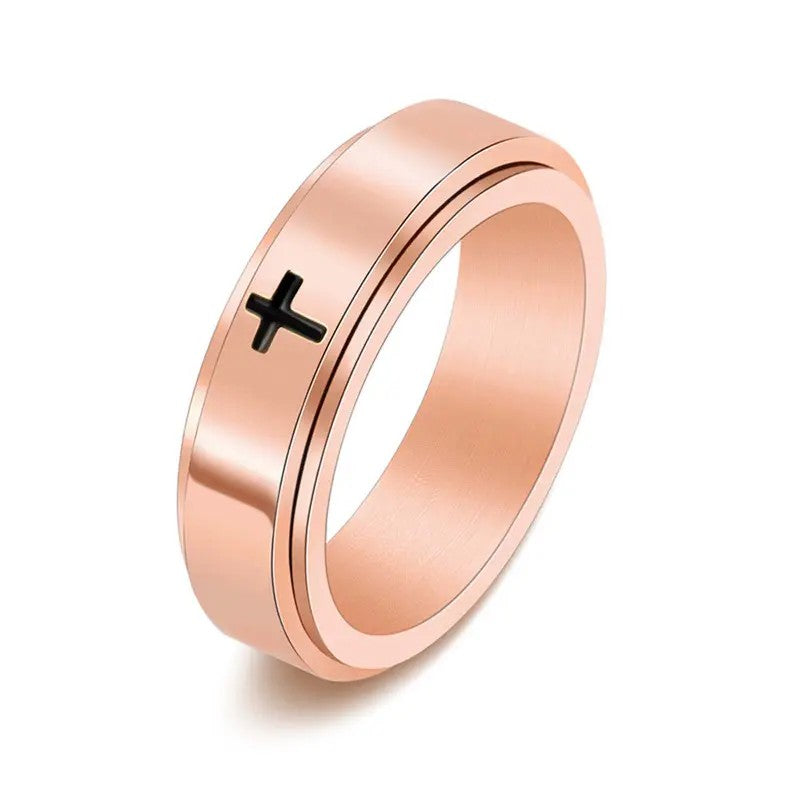 Classy Cross Spinner Ring
