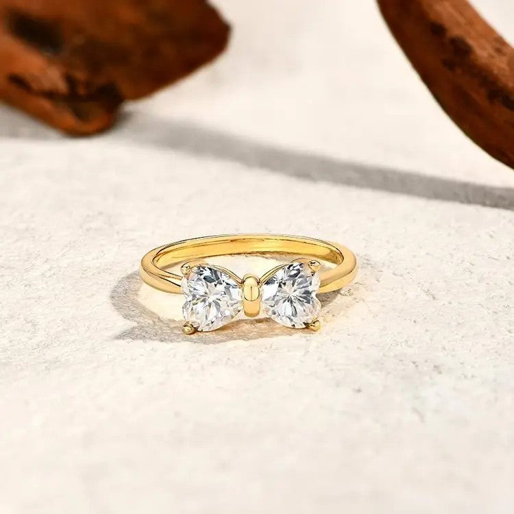 S925 Romantic Heart Moissanite Ring