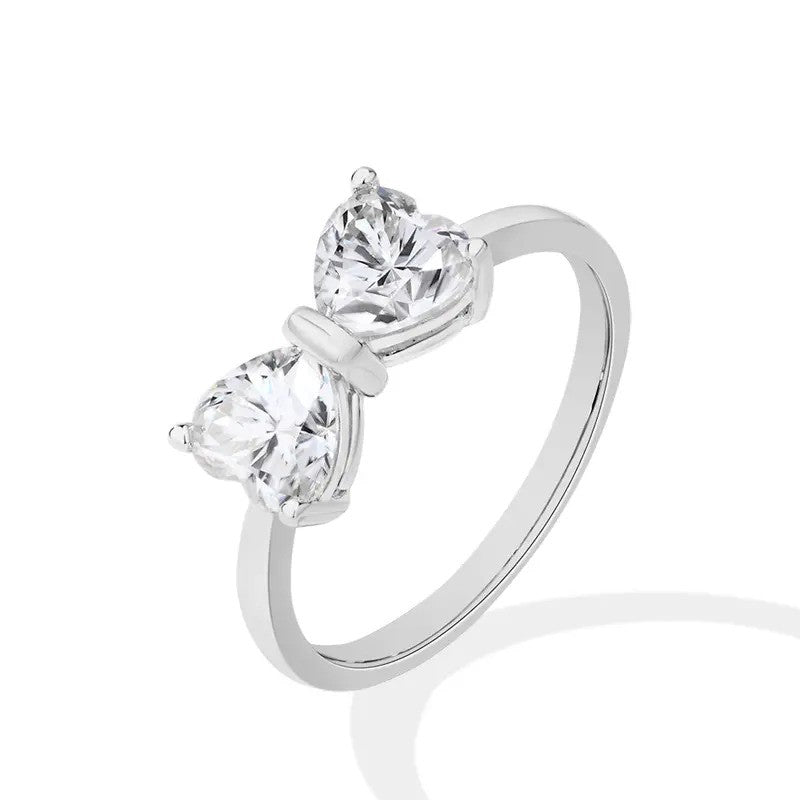 S925 Romantic Heart Moissanite Ring