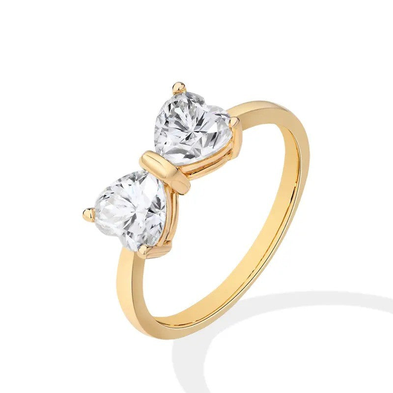 S925 Romantic Heart Moissanite Ring