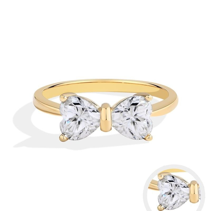 S925 Romantic Heart Moissanite Ring