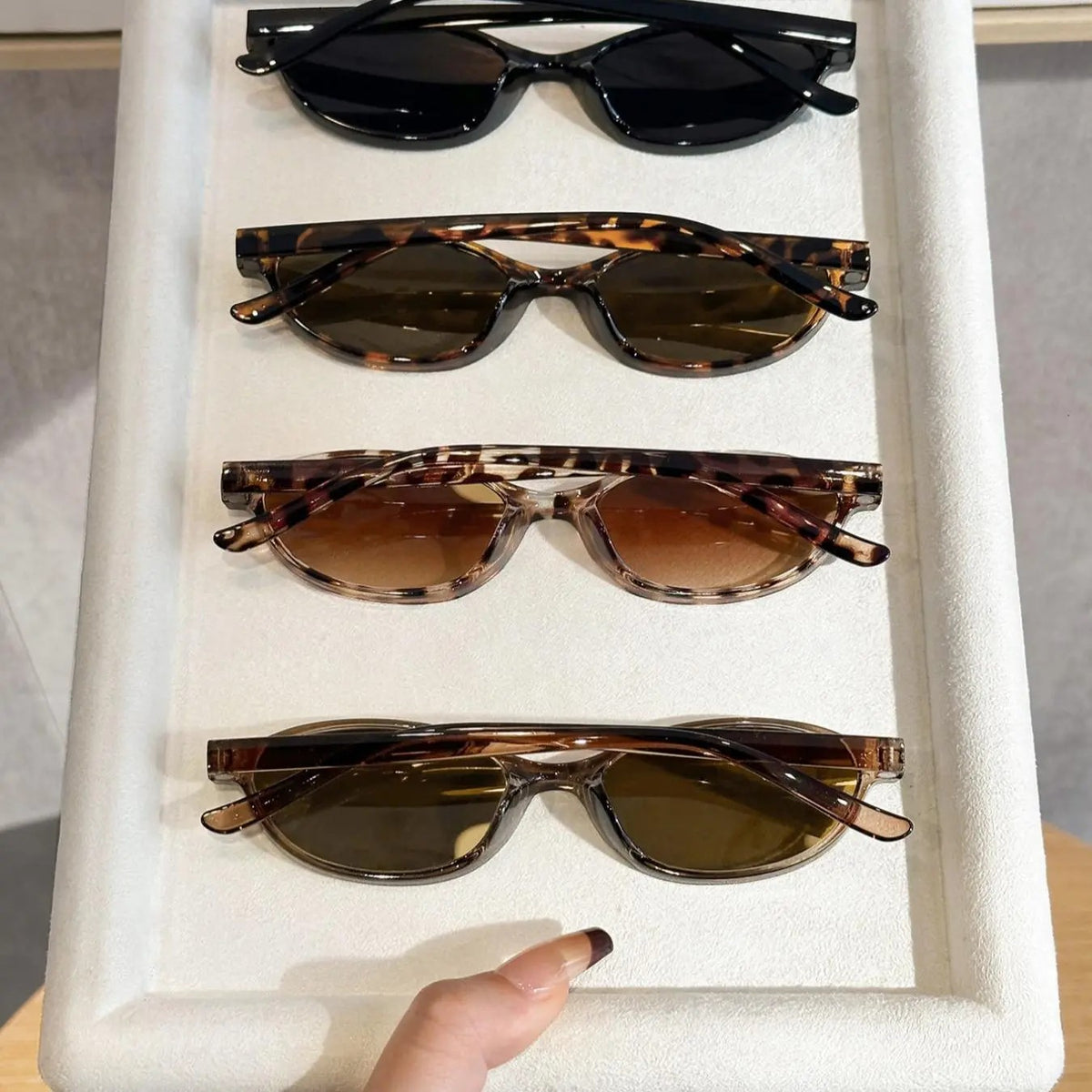 4pc Boho Oval Sunglasses Set