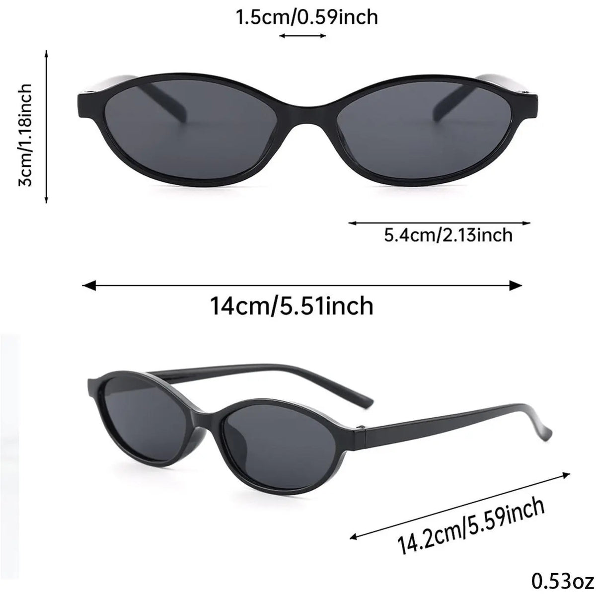 4pc Boho Oval Sunglasses Set