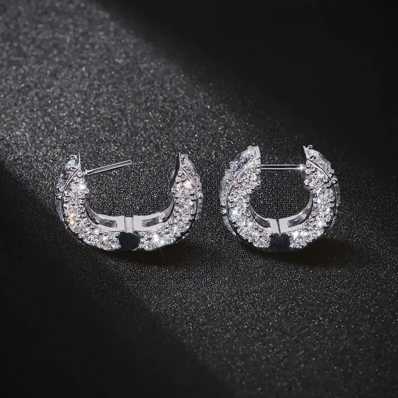 Classy Square Cut Hoop Earrings