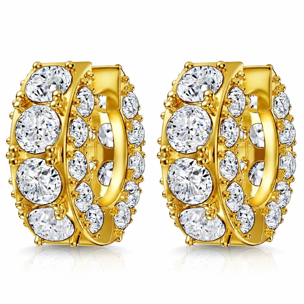 Classy Square Cut Hoop Earrings