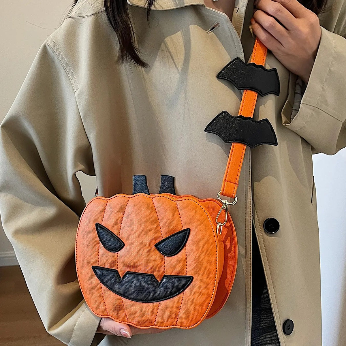 Playful Pumpkin Crossbody Bag