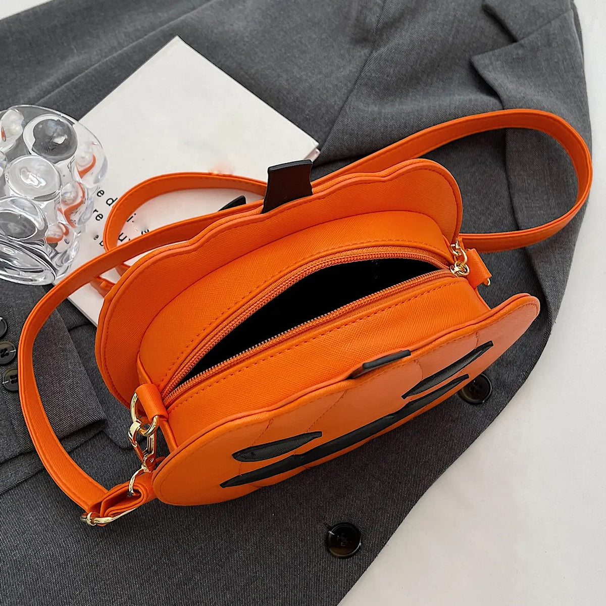 Playful Pumpkin Crossbody Bag