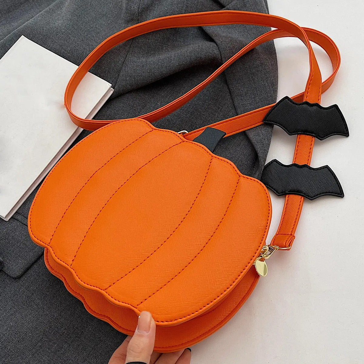 Playful Pumpkin Crossbody Bag