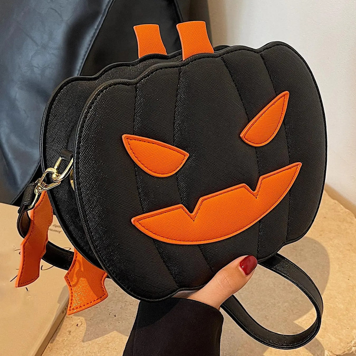 Playful Pumpkin Crossbody Bag