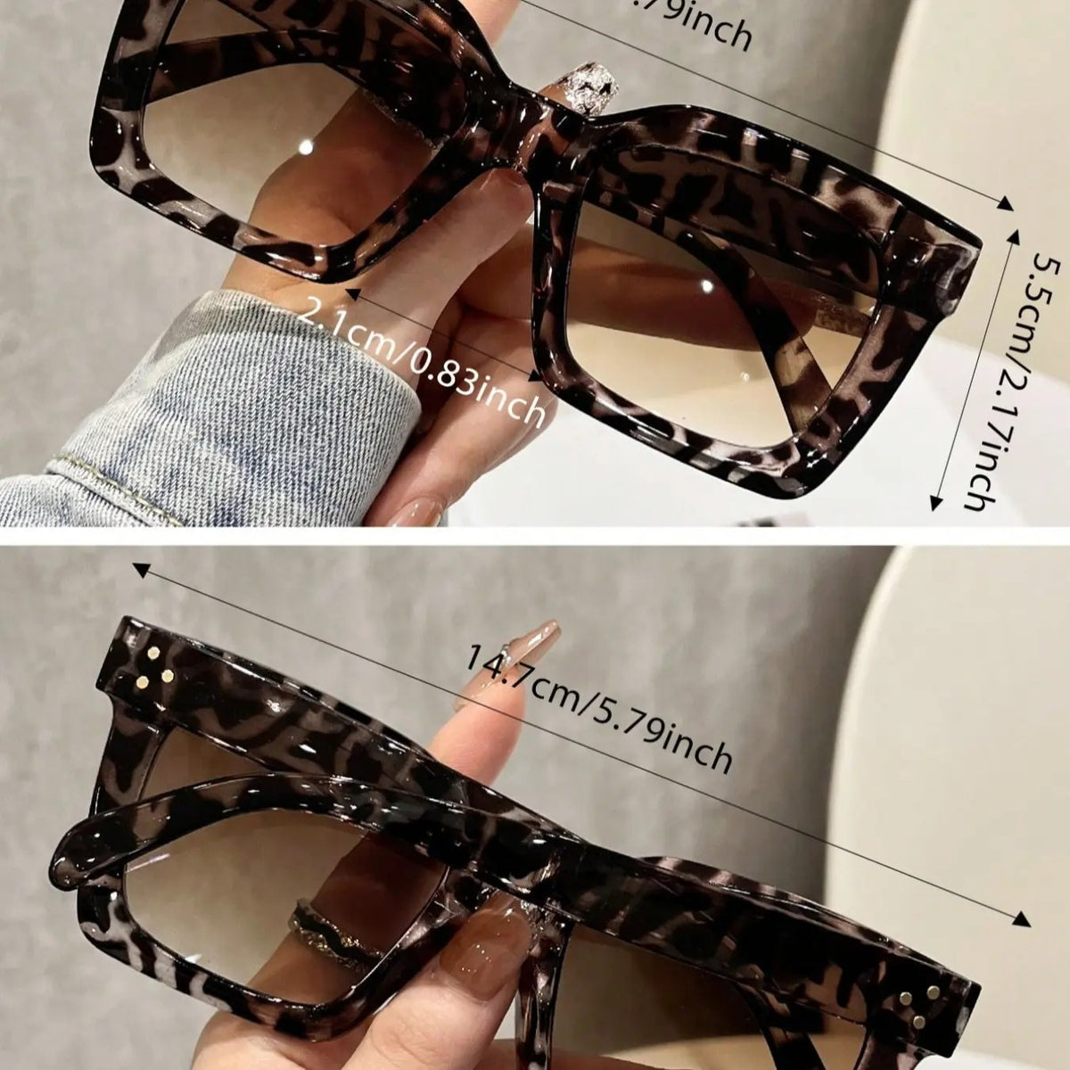 Classy Leopard Square Sunglasses