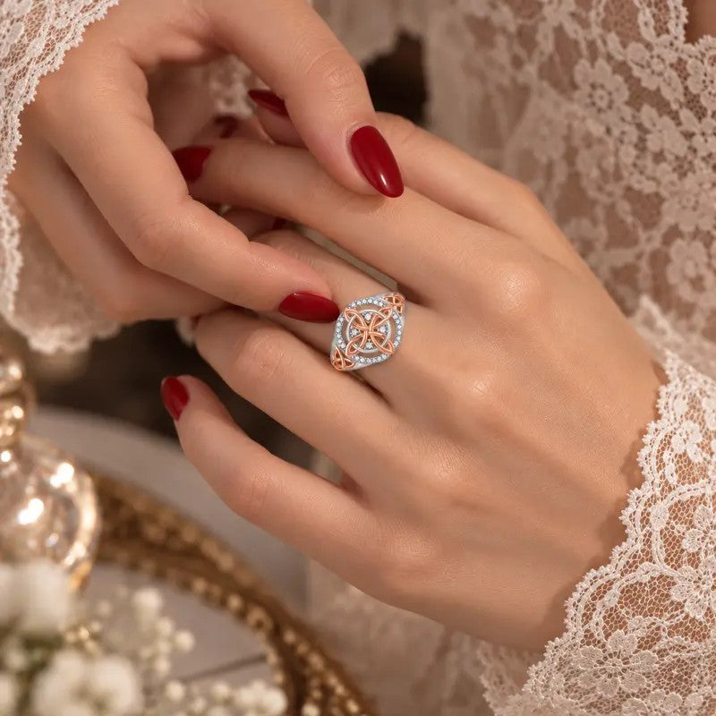 S925 Elegant Celtic Knot Ring