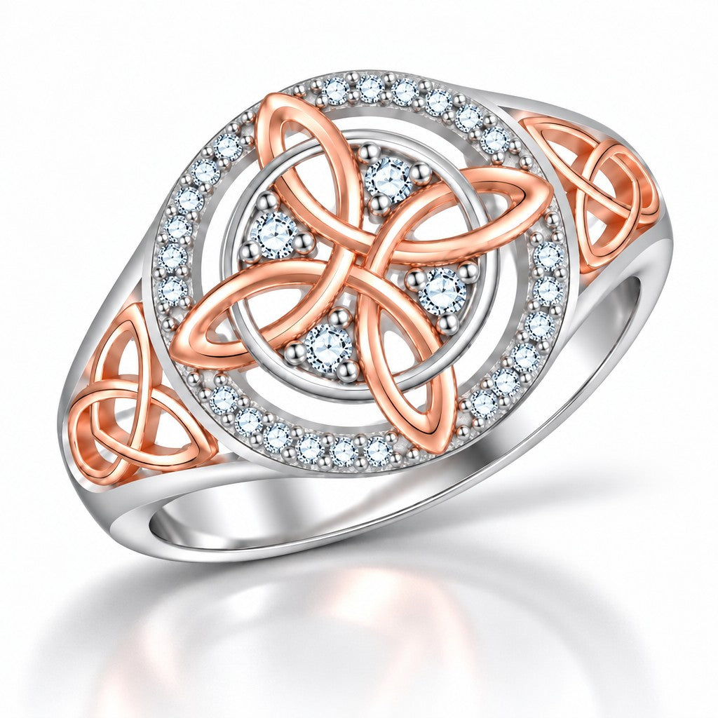 S925 Elegant Celtic Knot Ring