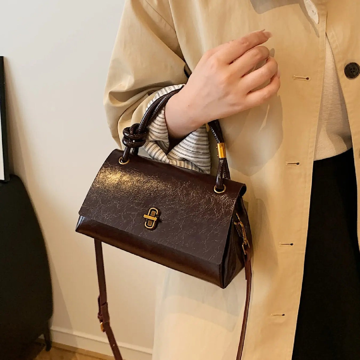 Elegant Vintage Mini Satchel Bag