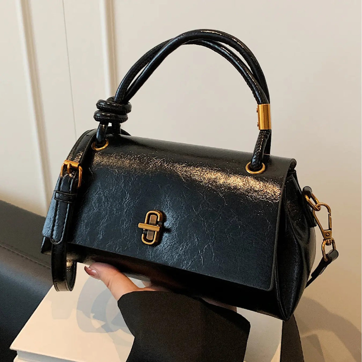 Elegant Vintage Mini Satchel Bag