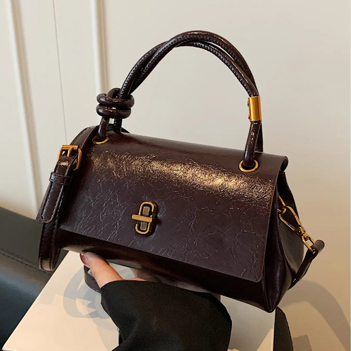 Elegant Vintage Mini Satchel Bag