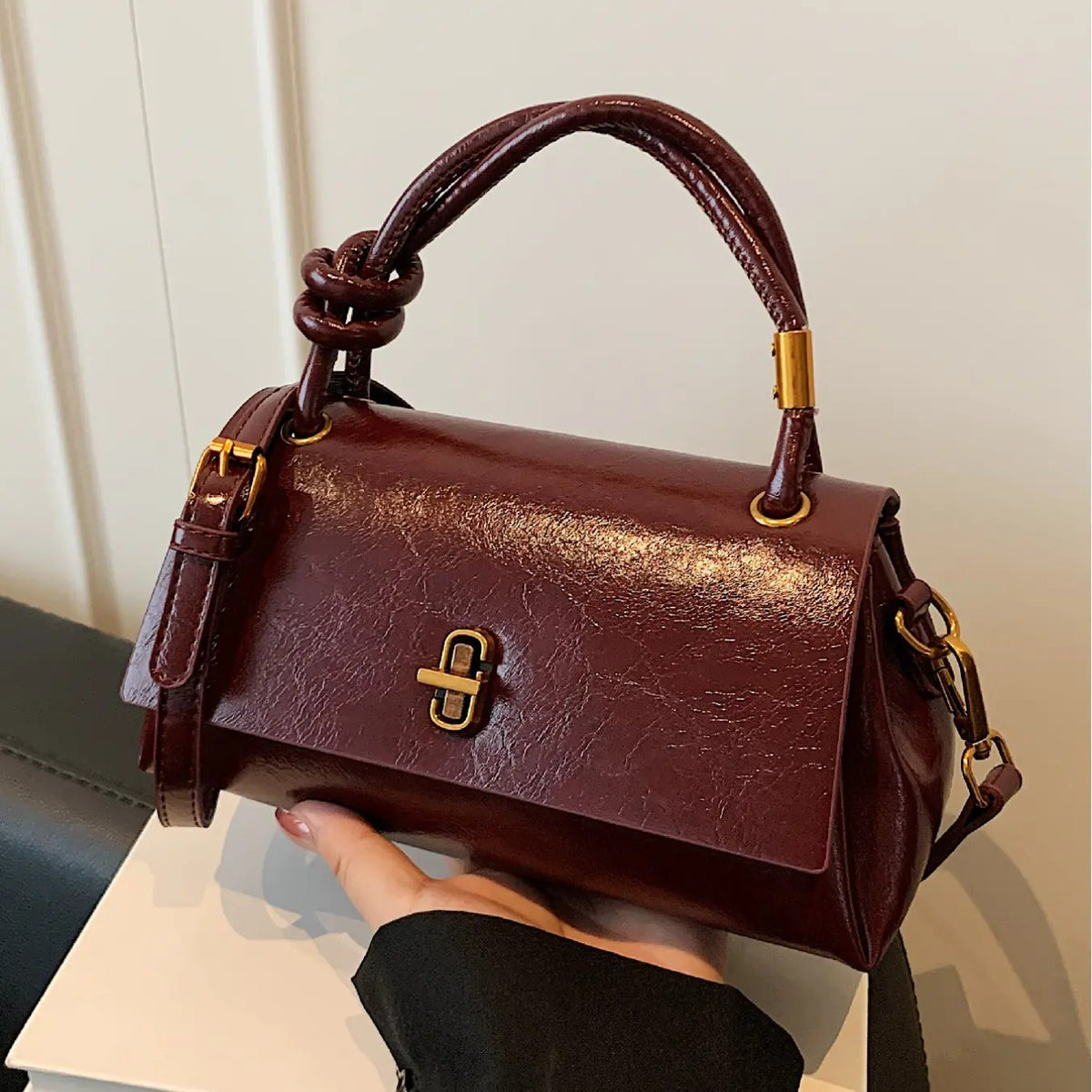 Elegant Vintage Mini Satchel Bag