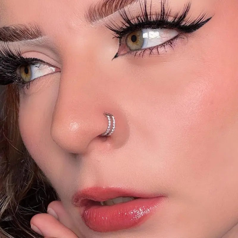 Dainty Double Hoop Nose Ring