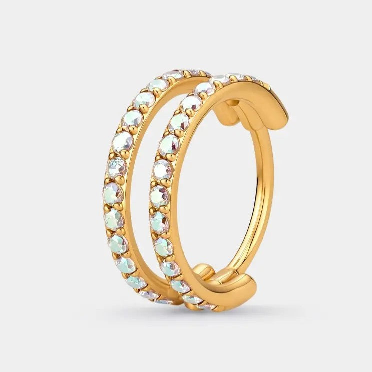 Dainty Double Hoop Nose Ring