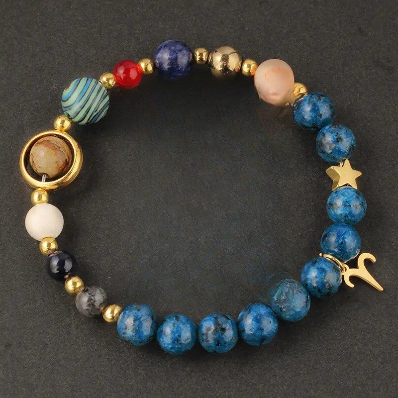 Boho Aries Zodiac Stone Beaded Bracelet