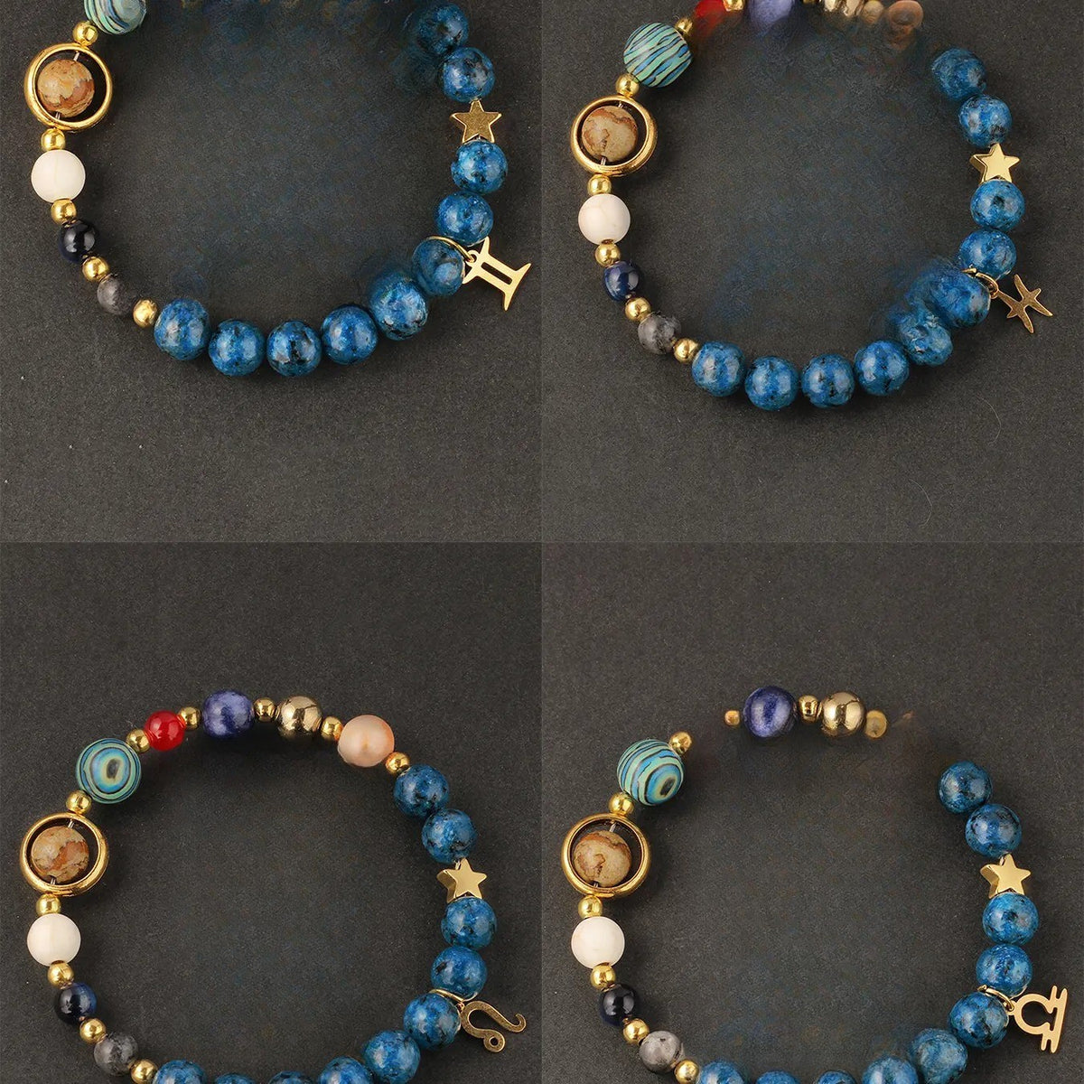 Boho Aries Zodiac Stone Beaded Bracelet