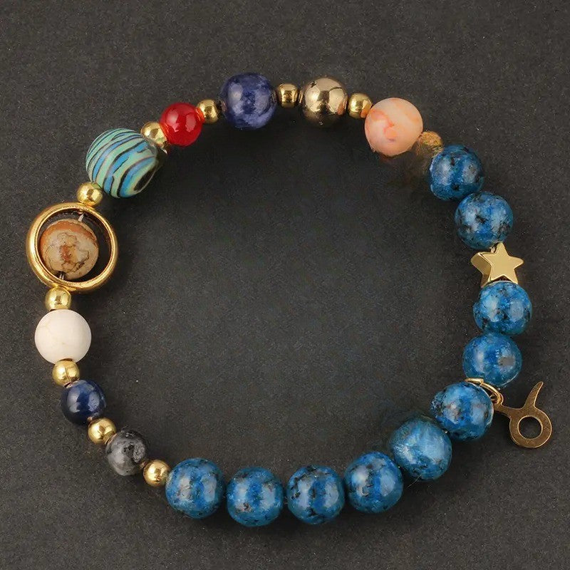 Boho Aries Zodiac Stone Beaded Bracelet