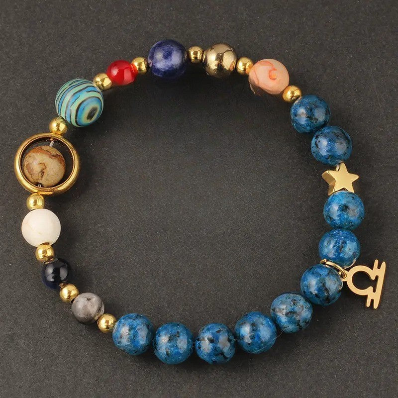 Boho Aries Zodiac Stone Beaded Bracelet