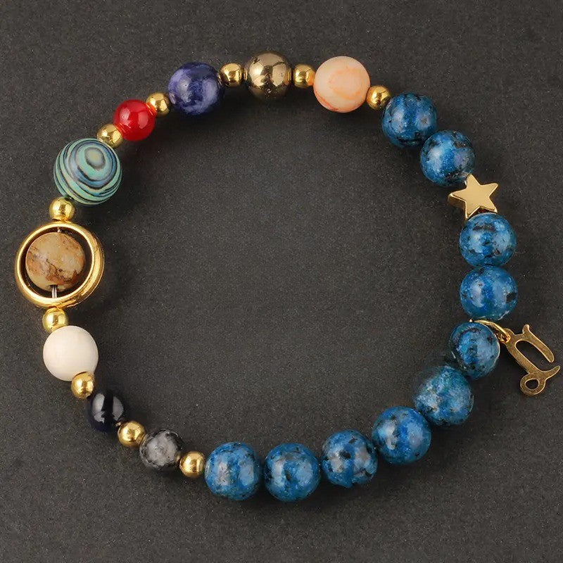 Boho Aries Zodiac Stone Beaded Bracelet