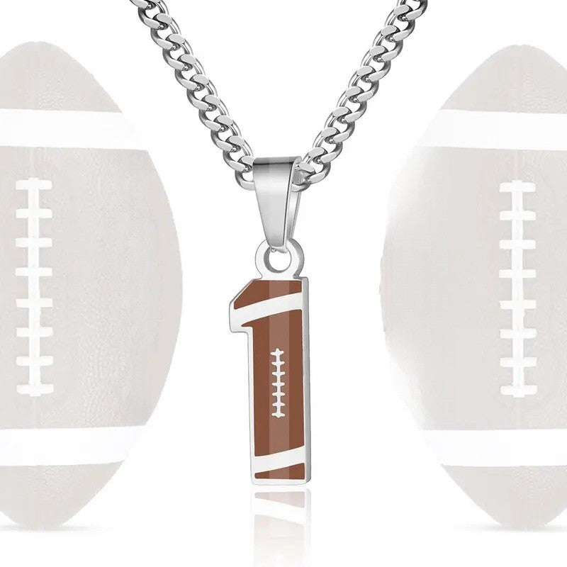 Classy Sports Number Pendant Necklace