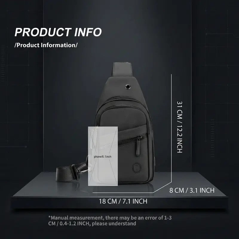 Minimalist Nylon Crossbody Sling Bag