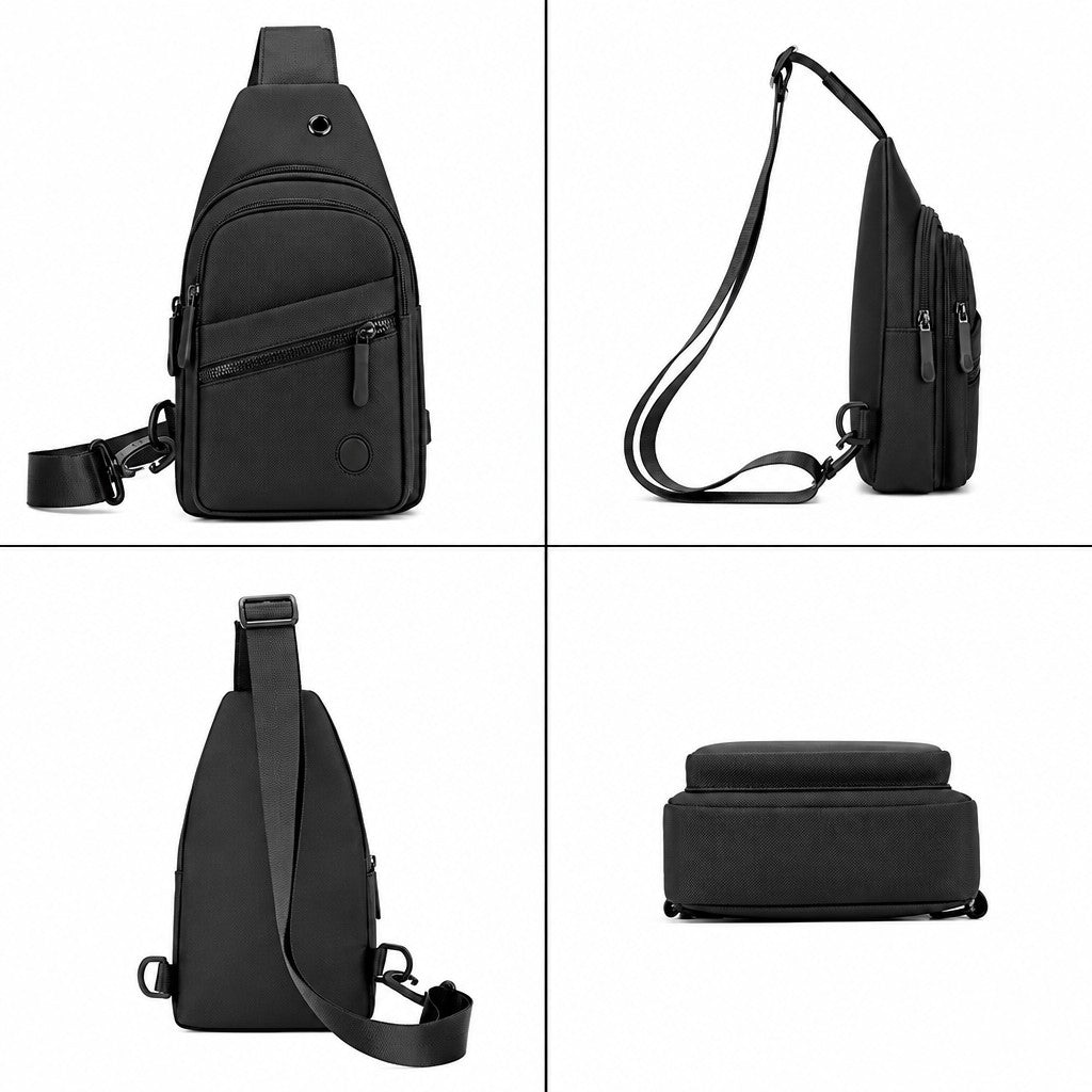 Minimalist Nylon Crossbody Sling Bag
