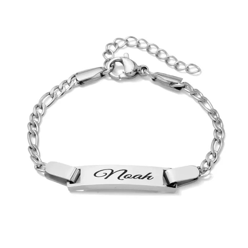 14k Elegant Custom Nameplate Bracelet