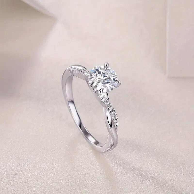 14k Stainless Steel Elegant Crossover Ring