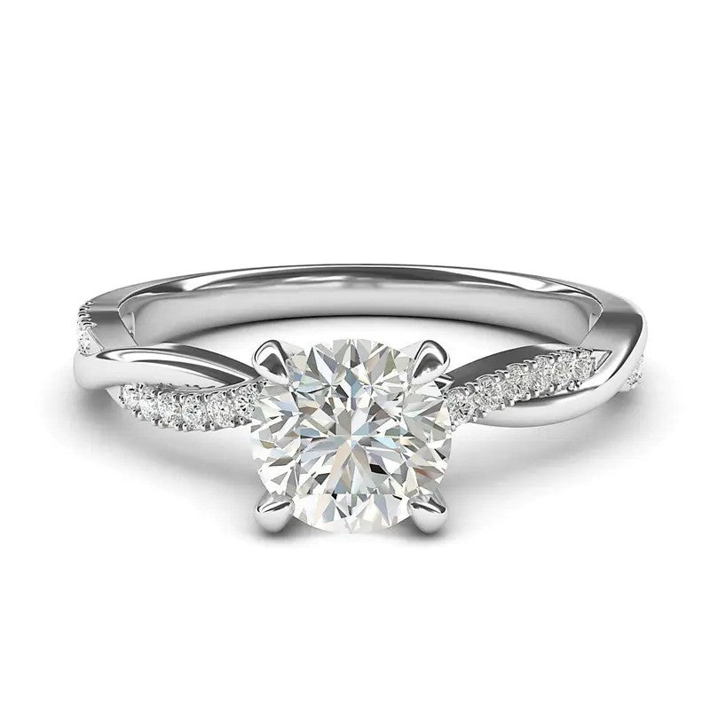 14k Stainless Steel Elegant Crossover Ring