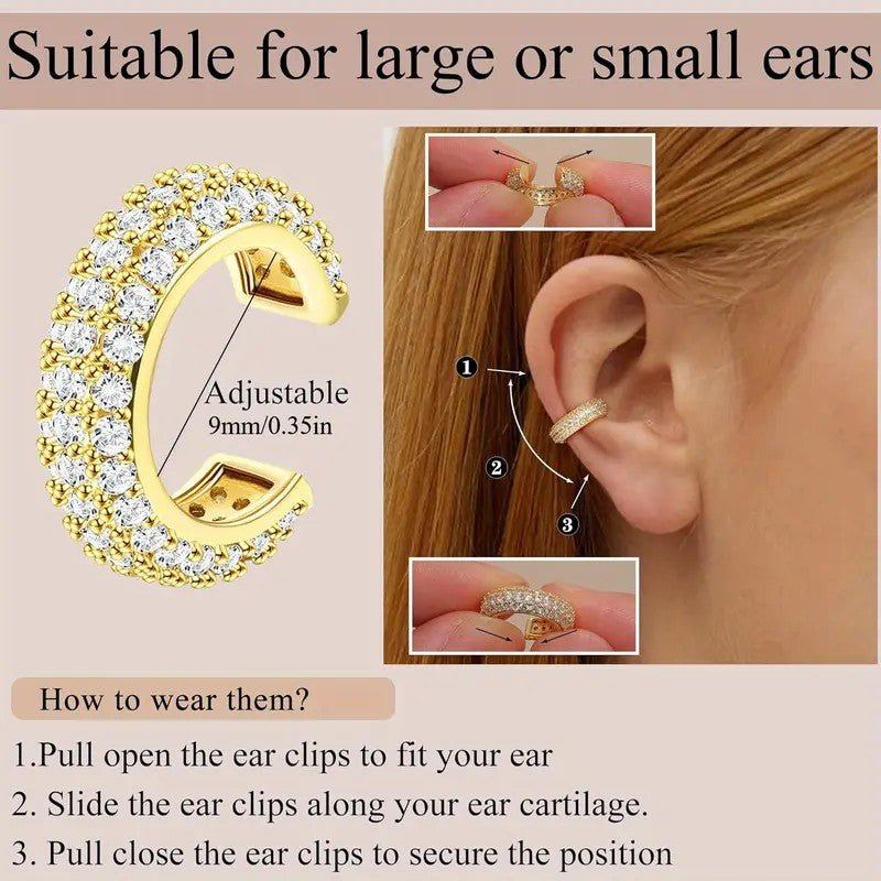 9pc Boho Adjustable Ear Cuff Set