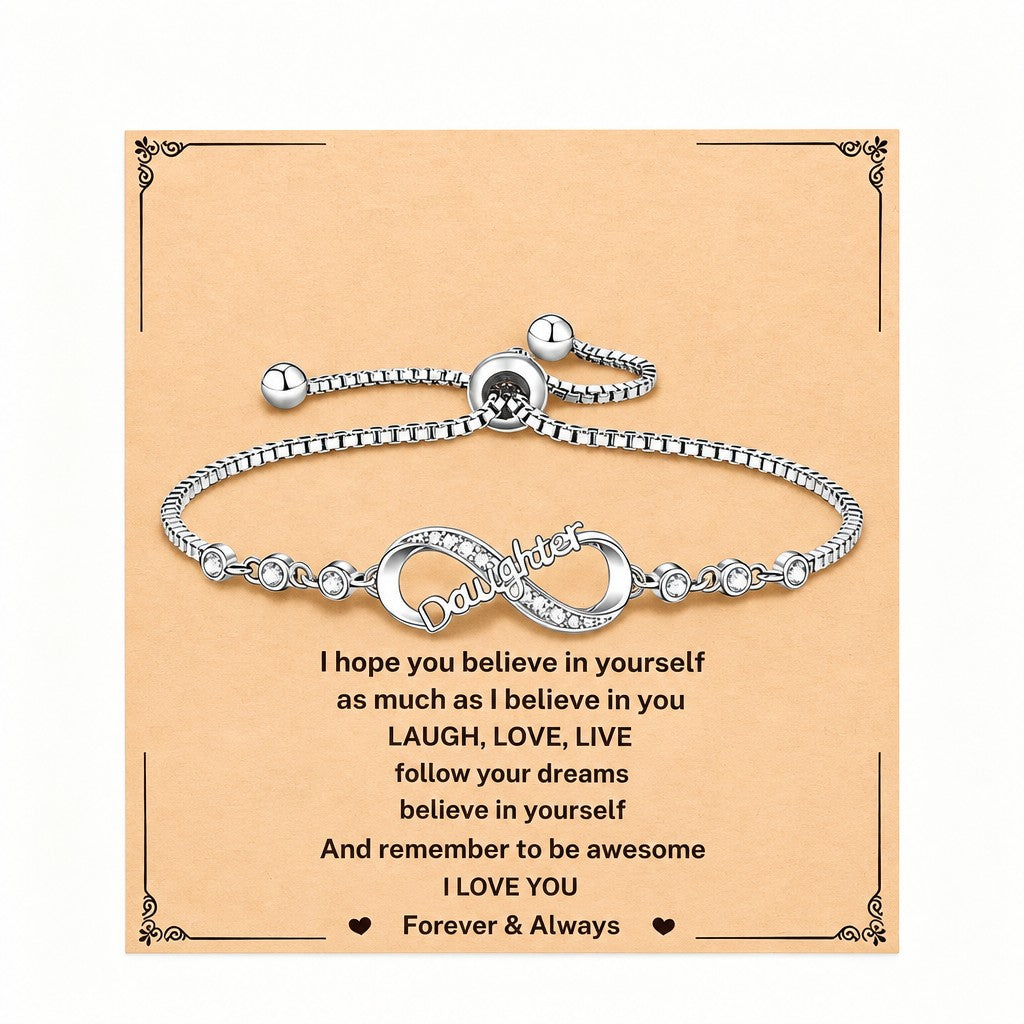 Dainty Daughter Infinity Bracelet